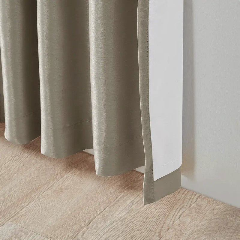 Twist Tab Total Blackout Window Curtain Panel Pewter 50x95 by HouseOfZazla