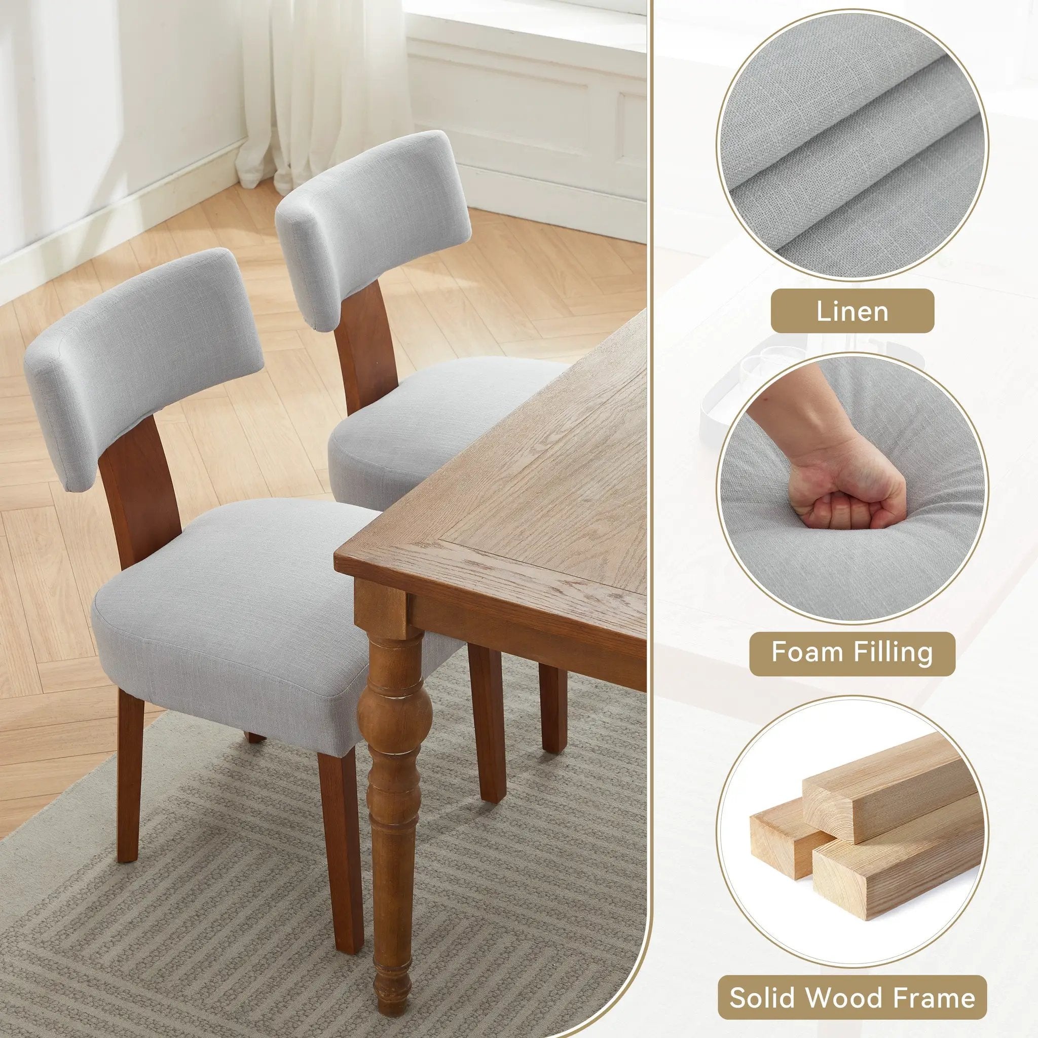 Set of 2 Dining Chairs by HouseOfZazla