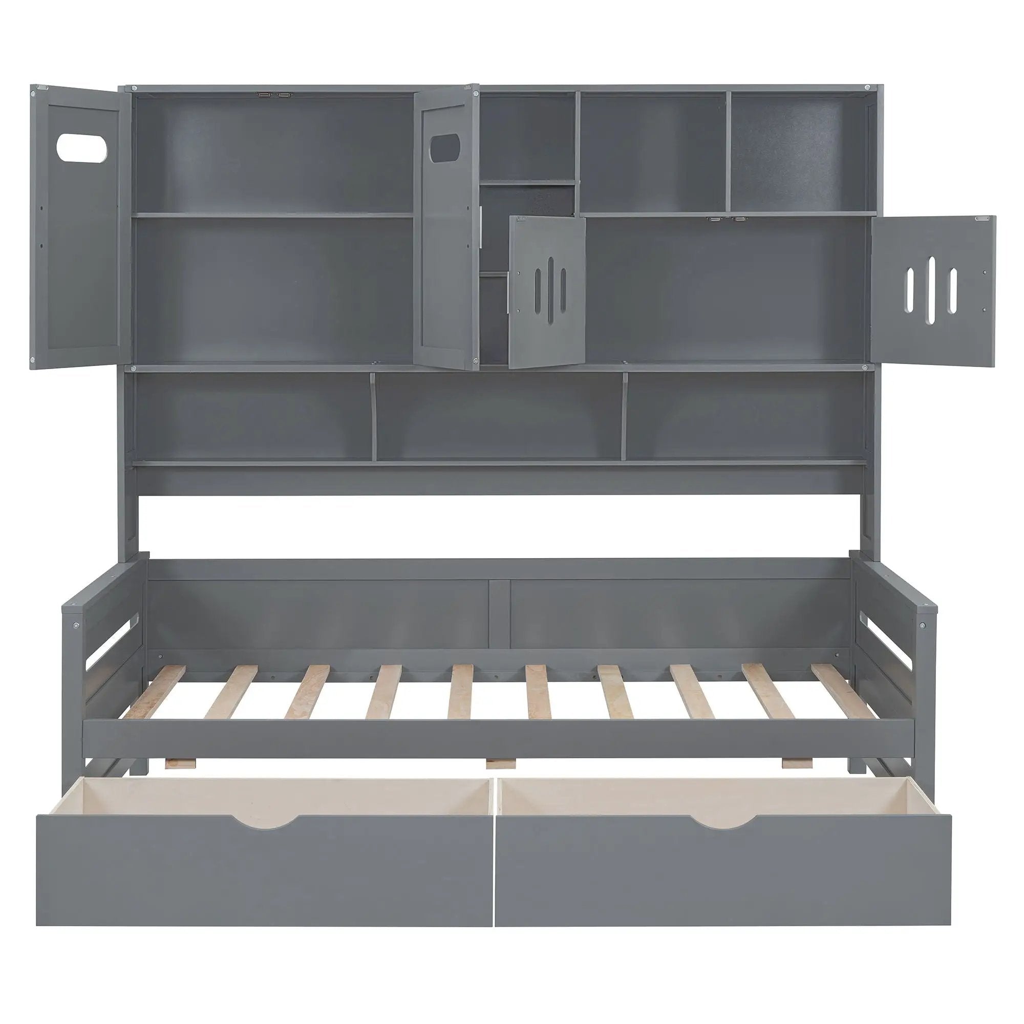 Daybed With All-In-One Cabinet And Shelf by HouseOfZazla
