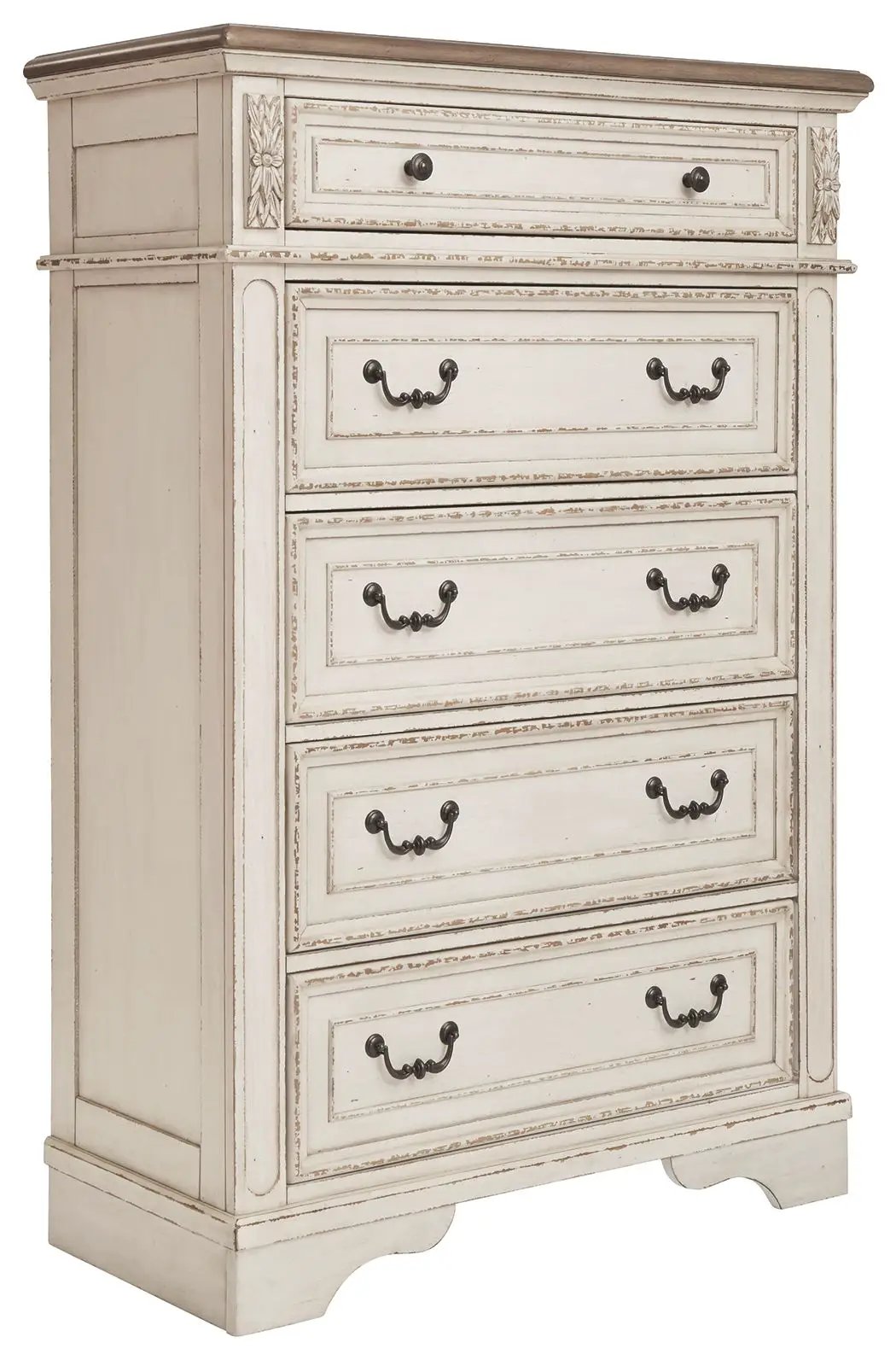 Realyn - Five Drawer Chest - White / Brown / Beige by Unique Piece Furniture