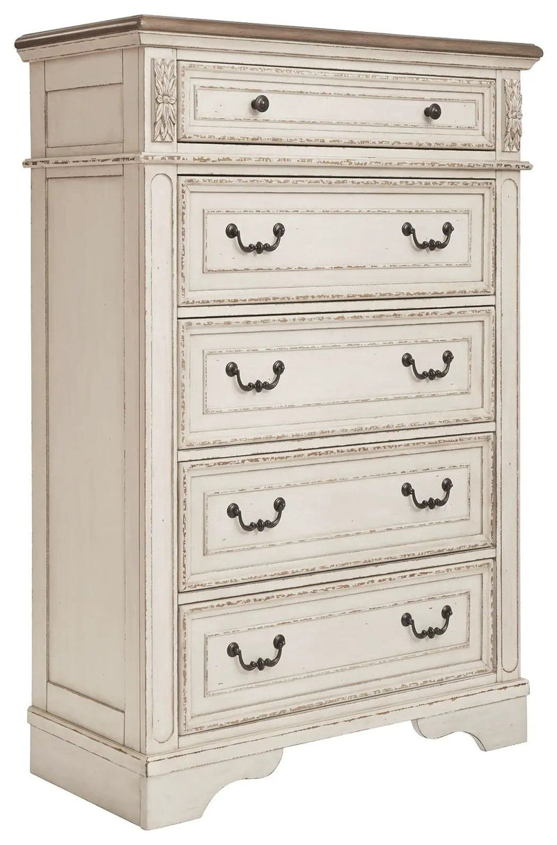 Realyn - Five Drawer Chest - White / Brown / Beige by Unique Piece Furniture