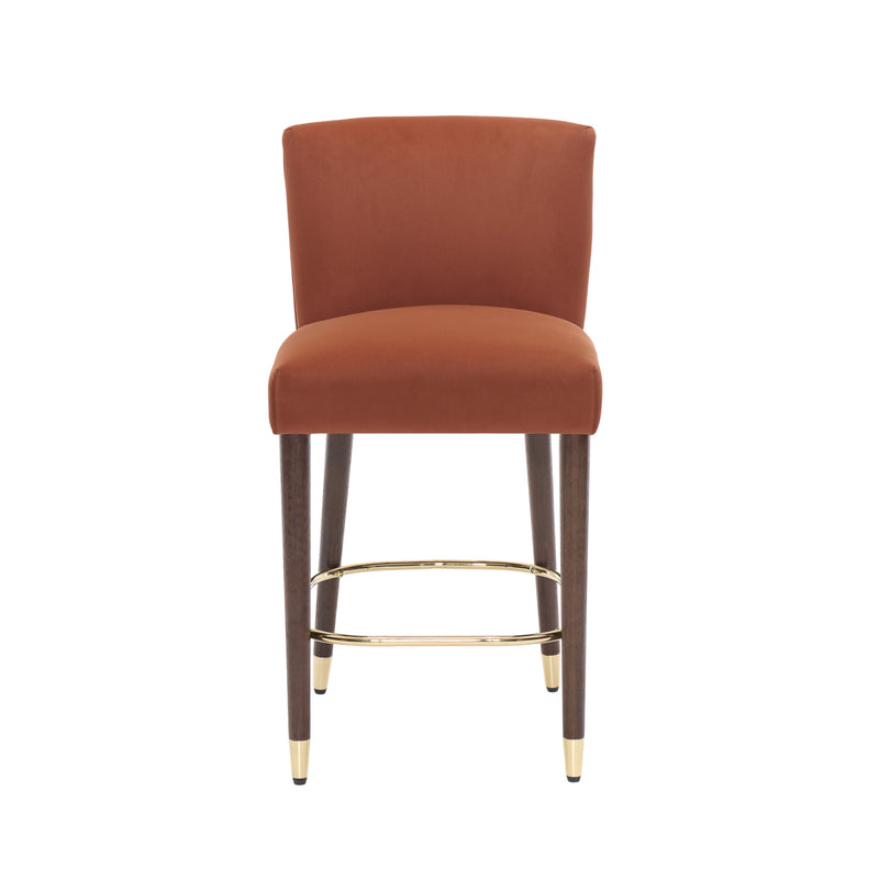 27-Inch Modern Counter Stool with Fabric Seat and Footrest by HouseOfZazla