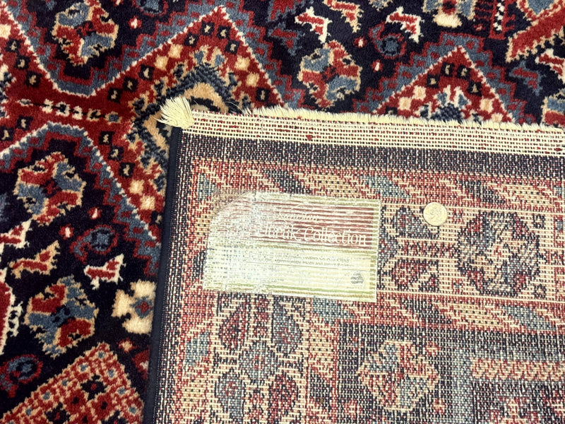 Karastan Rug 5x8, Yuruk Collection #530, Geometric Tribal Wool Pile Vintage Carpet by Jewel Rugs