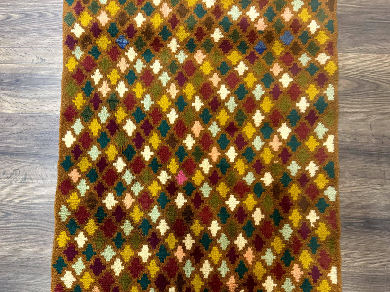 Balouch Rug 3x4, Burnt-Orange, Multicolor, Afghan Rug by Jewel Rugs