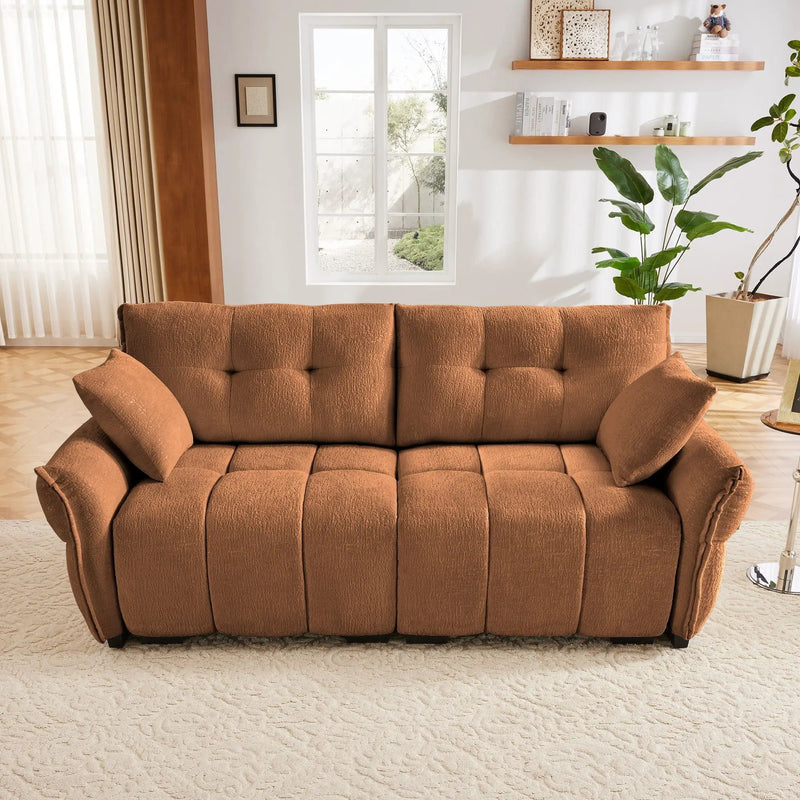 Modern Sofa & Pillows, Textured Cover, High Rebound Cushions by Unique Piece Furniture