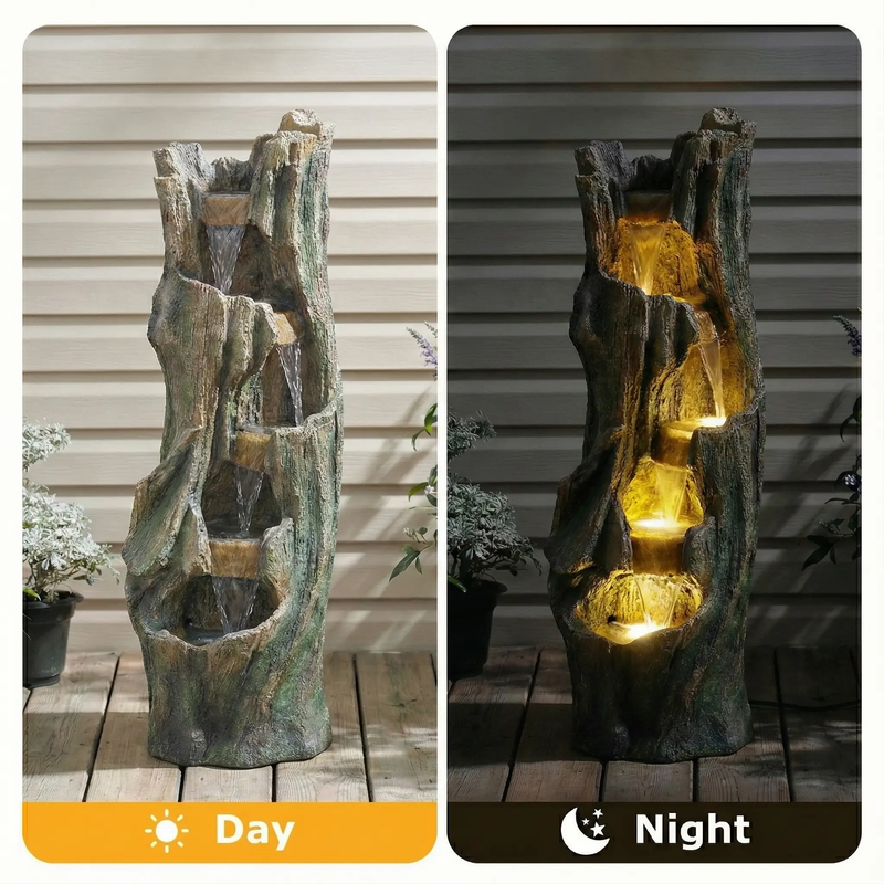 Waterfall Fountain for Outdoor Gardens and Patios by HouseOfZazla