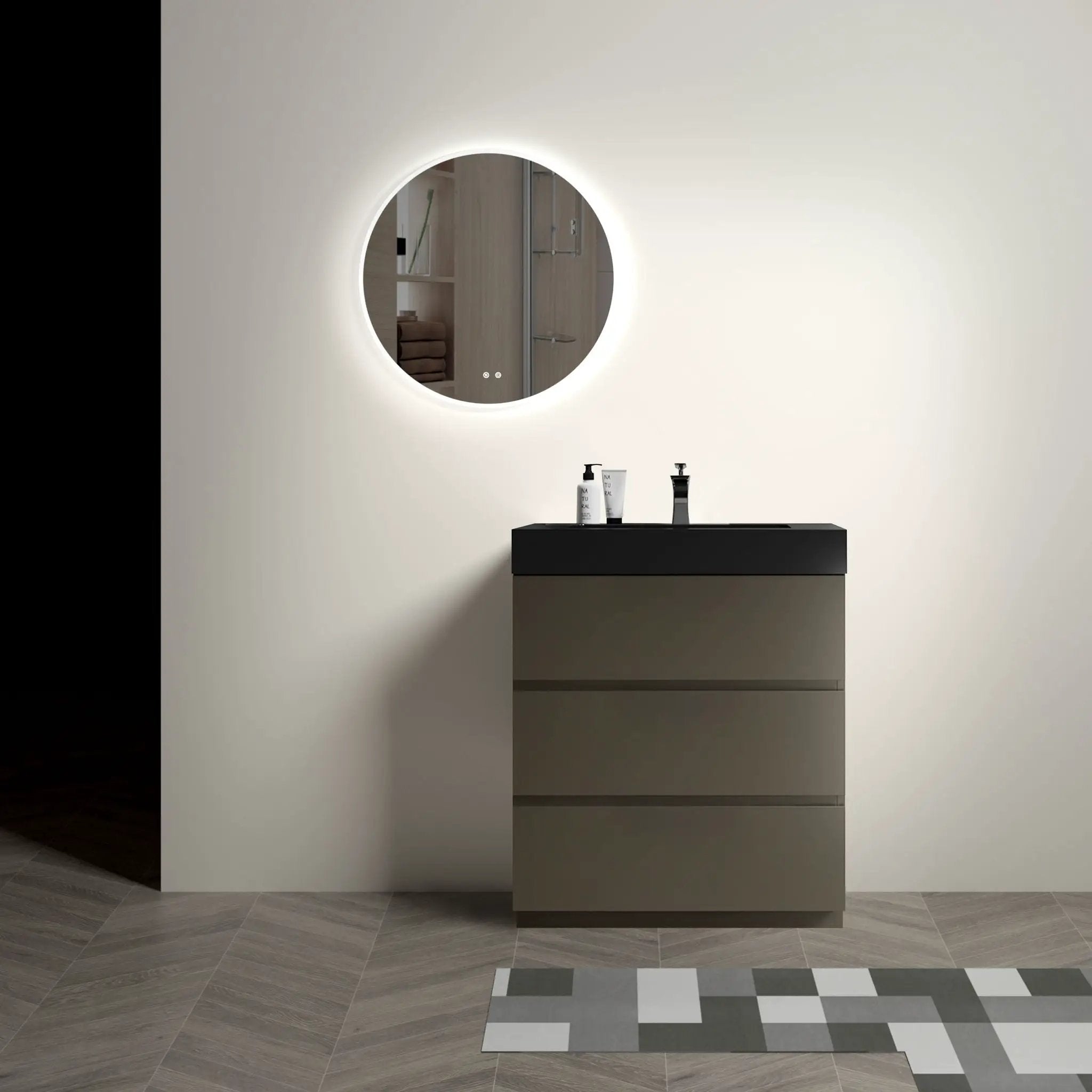 Alice - Bathroom Vanity With Sink, Large Storage Freestanding by Unique Piece Furniture