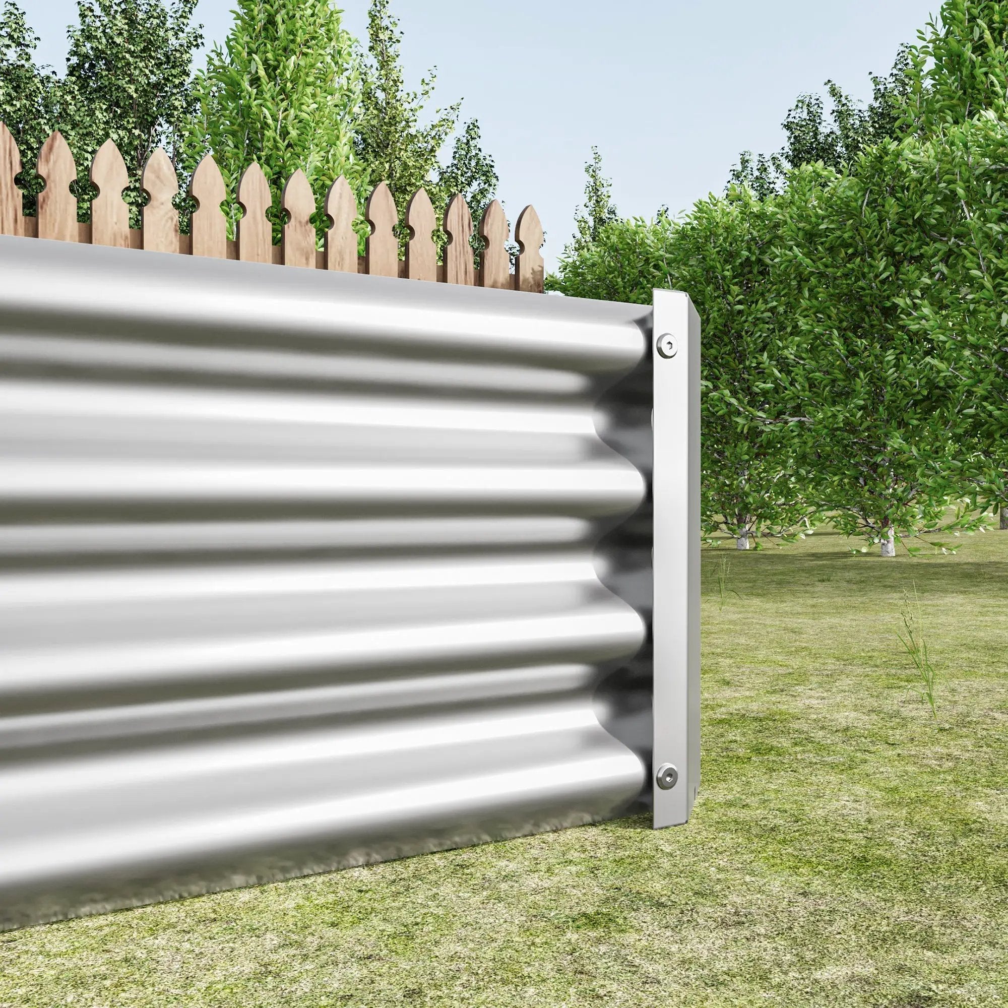 Raised Garden Bed Kit - Metal 7.6x3.7x0.98 ft by HouseOfZazla