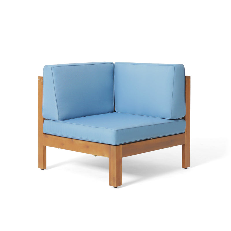 Brava X-Back 4-Piece Sofa Set, Blue by HouseOfZazla