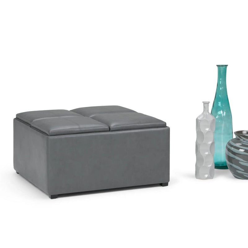 Avalon - Square Coffee Table, Storage Ottoman by HouseOfZazla