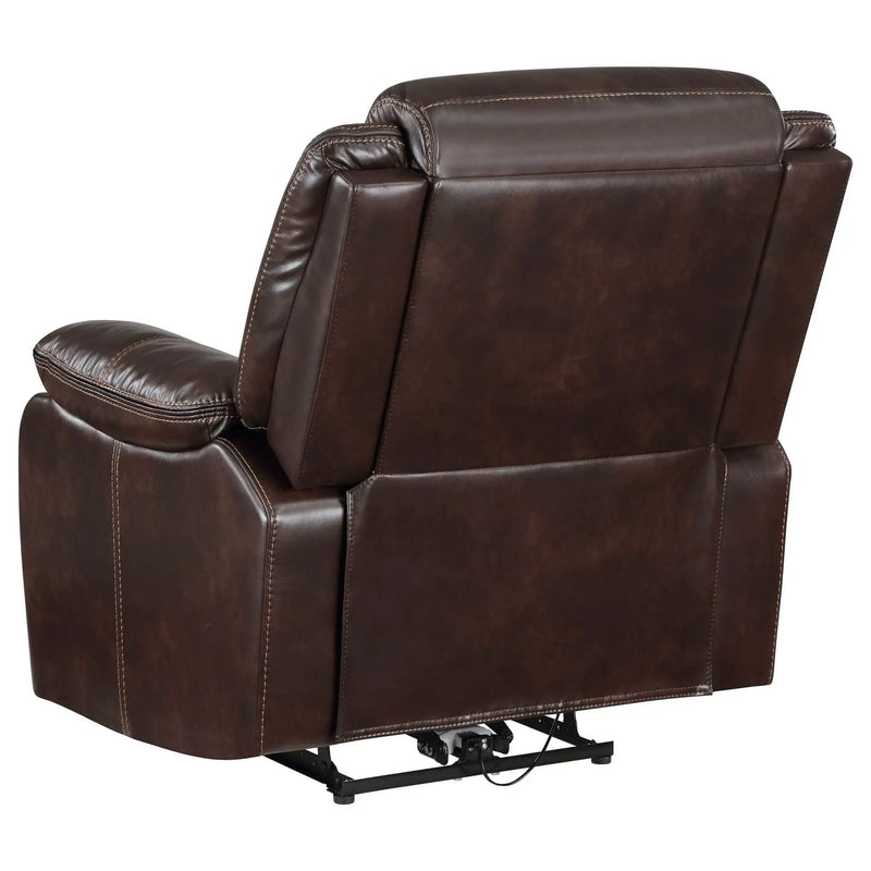 Sycamore Upholstered Power Recliner Chair Dark Brown by Unique Piece Furniture