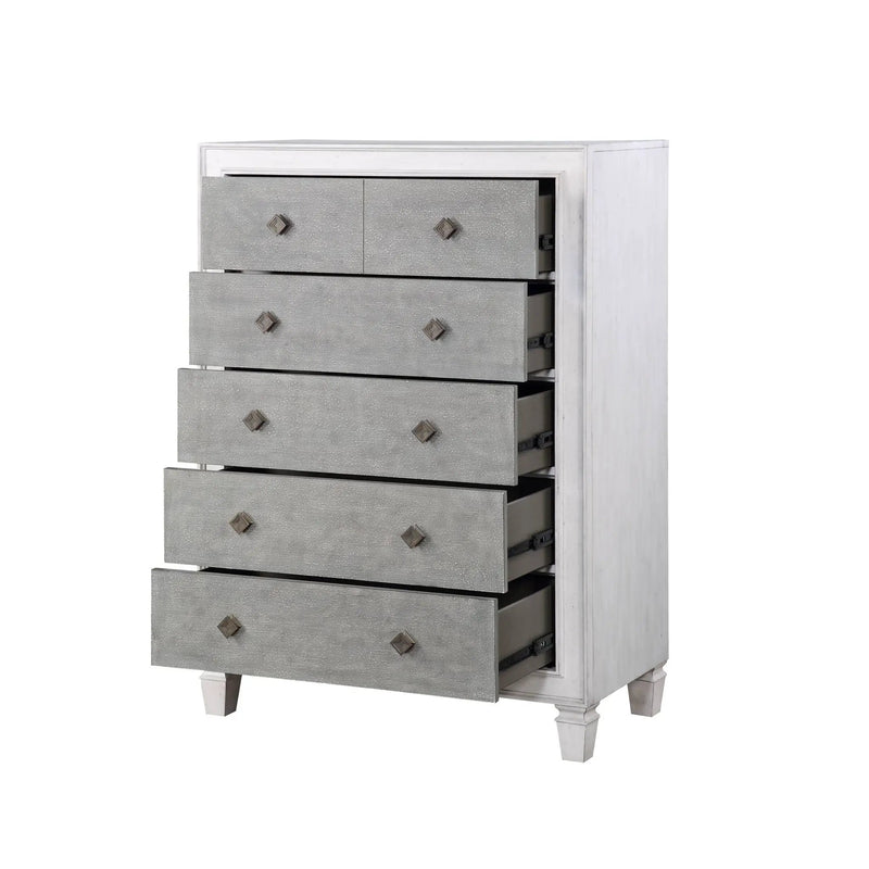 Katia - Weathered Chest - White by Unique Piece Furniture