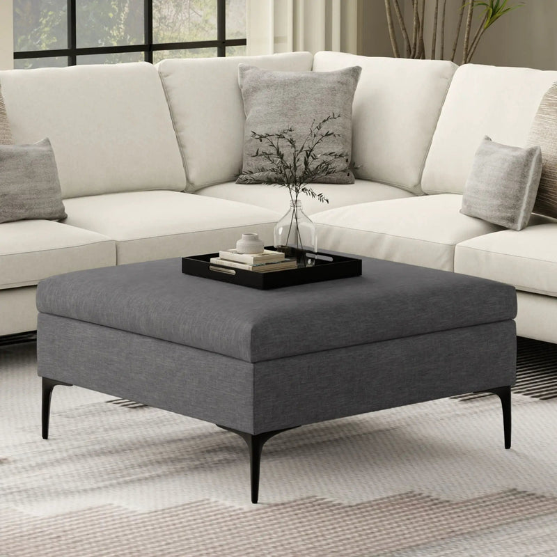 Rebecca - Multifunctional Coffee Table Storage Ottoman With Lift Up Lid by Unique Piece Furniture