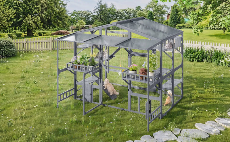 Large Outdoor Catio for 6-10 Cats by HouseOfZazla