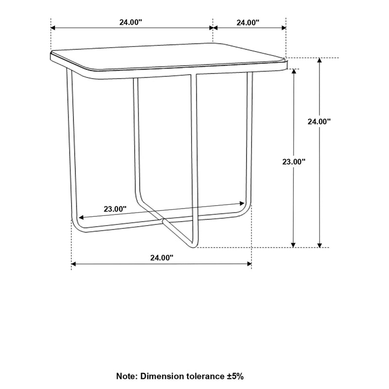Travertine Accent Table Geometric Design - Brown by HouseOfZazla