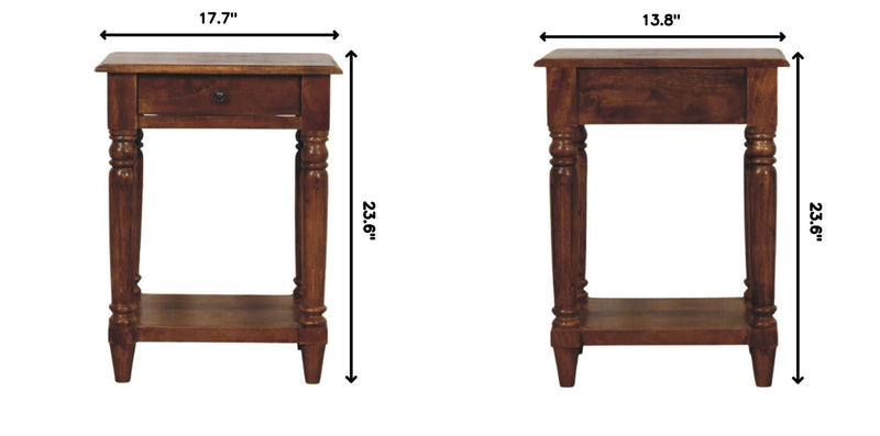 Turned Legs Drawer Table by HouseOfZazla