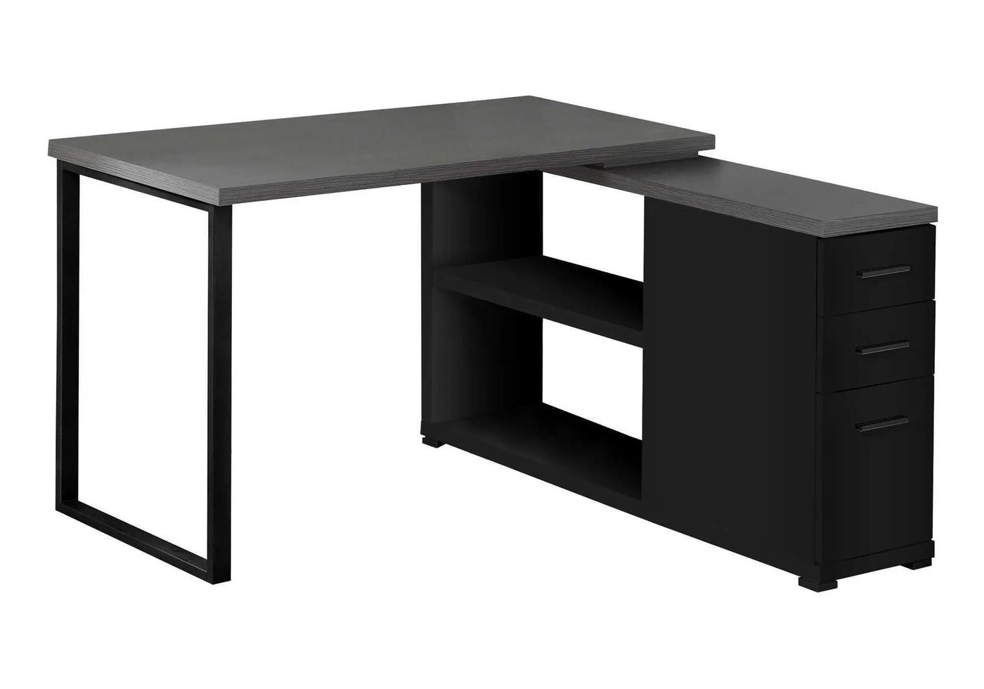 L-Shape Computer Desk with Storage Drawers by HouseOfZazla