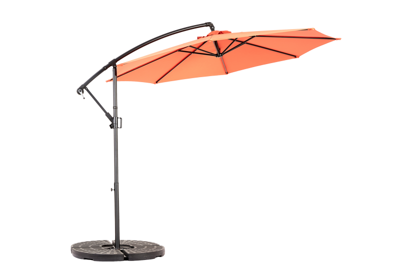 10ft Offset Hanging Market Patio Umbrella with Easy Tilt Adjustment by HouseOfZazla