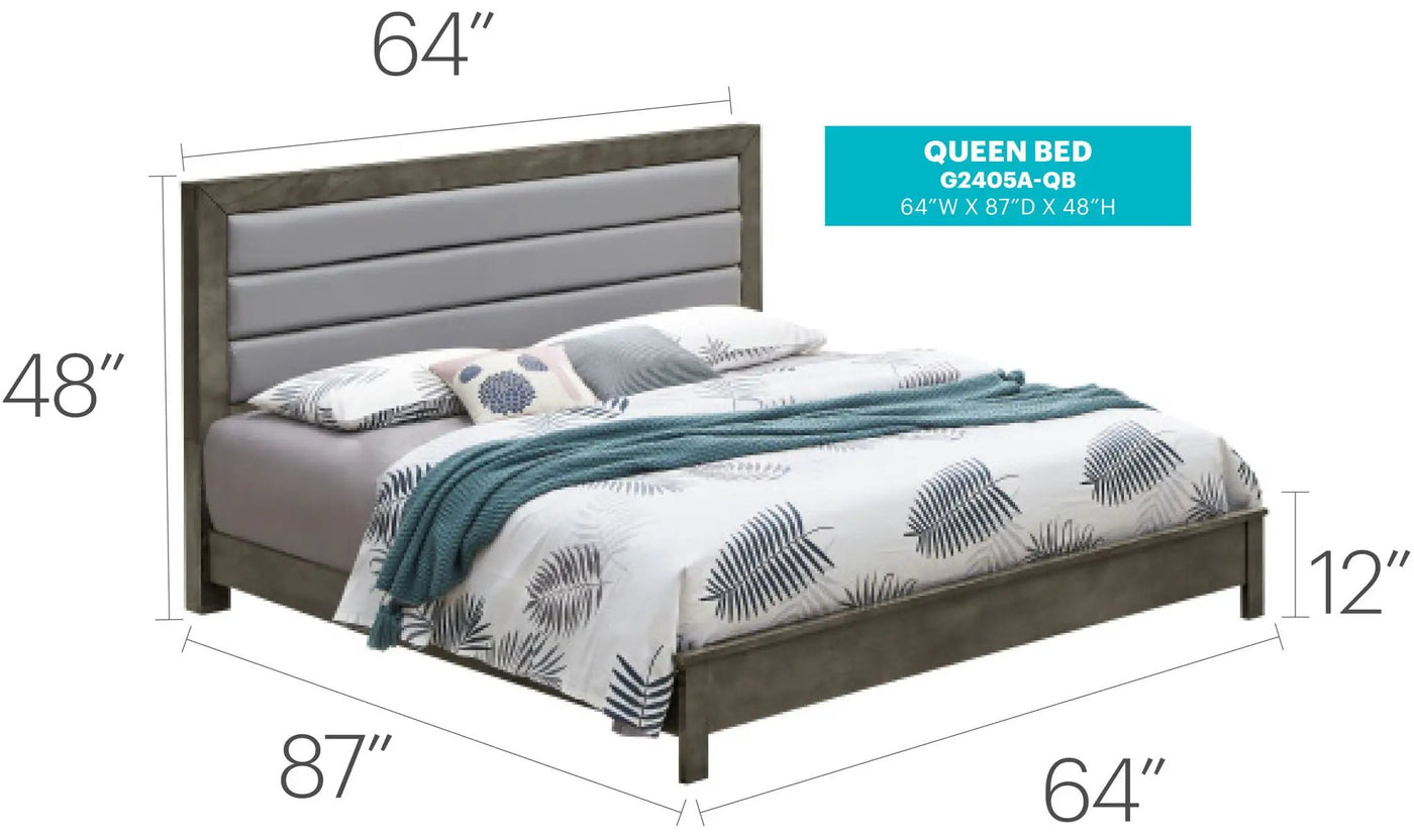 Transitional Modern Design Bed by HouseOfZazla
