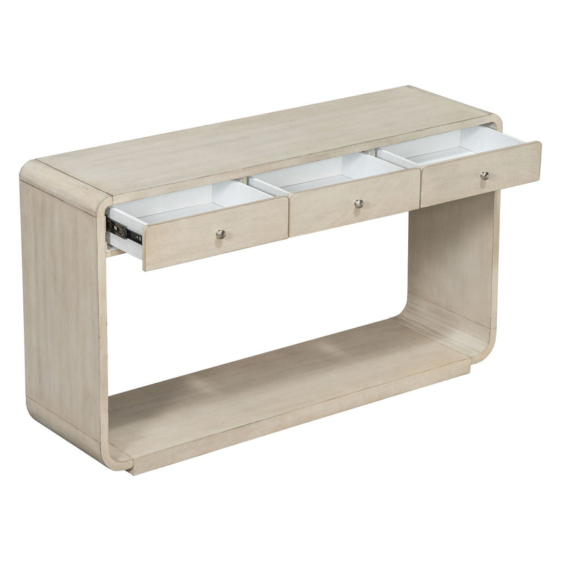 Console Table With 3 Drawers And Display Shelf by HouseOfZazla