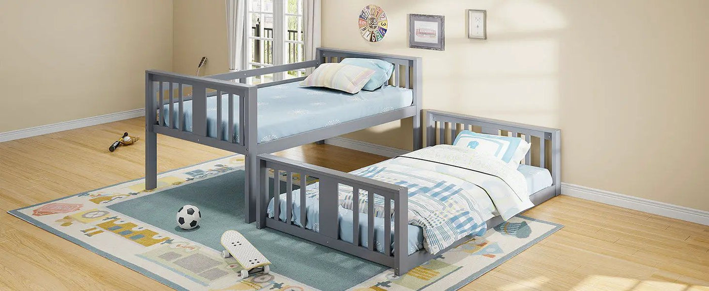 Solid Construction Bunk Bed & Ladder by HouseOfZazla
