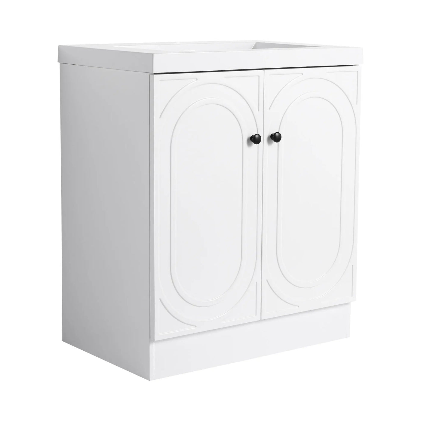 Contemporary Freestanding Bathroom Vanity With Resin Sink & Soft-Close Cabinet Doors by Unique Piece Furniture