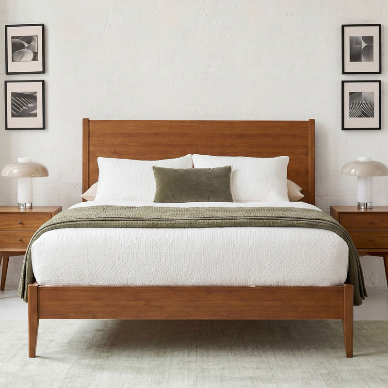 Modern Sled Platform Bed Frame With Slats by HouseOfZazla