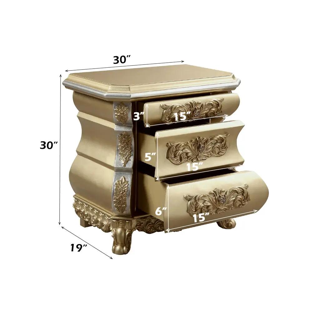 Seville - Nightstand - Gold by Unique Piece Furniture