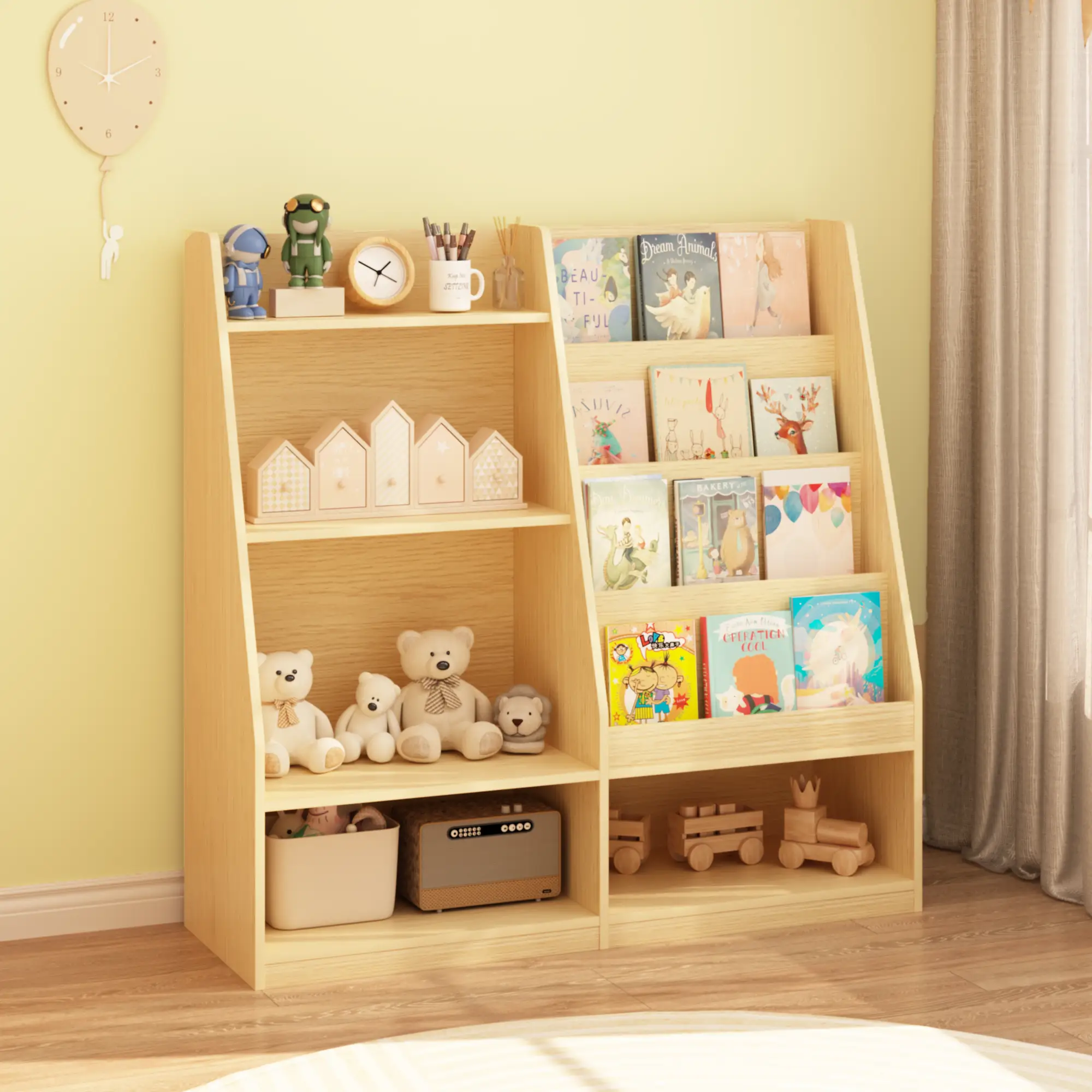 Kids Bookshelf and Toy Storage Organizer by HouseOfZazla
