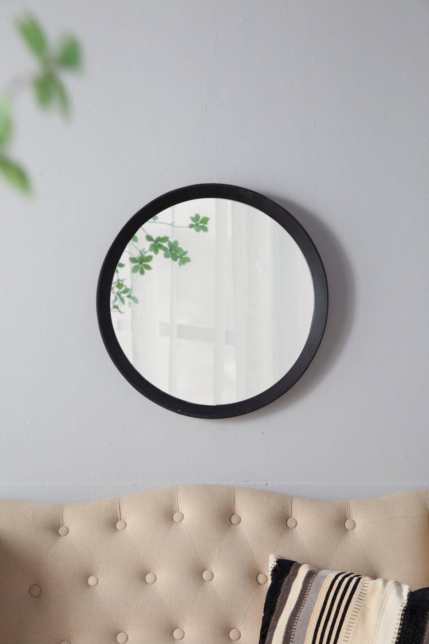 Transitional Decor Style Wall Mirror Decor With Frame For Bathroom by HouseOfZazla