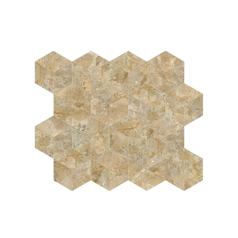 Hexagon Natural Marble Polished Tile For Wall And Floor (Set of 12) by HouseOfZazla