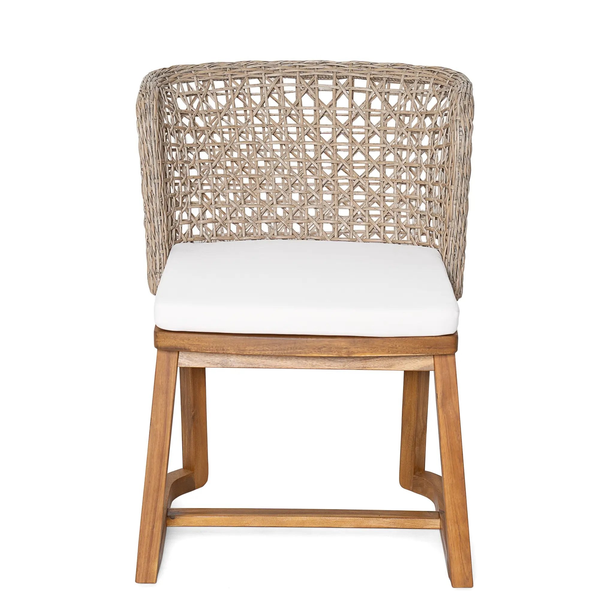7-Piece Outdoor Patio Dining Set with Acacia Wood Table and 6 Wicker Chairs by HouseOfZazla