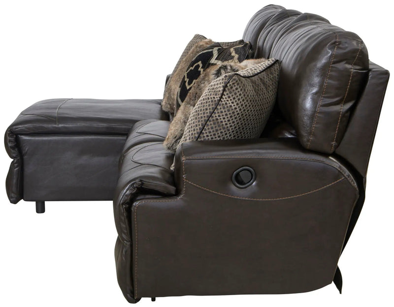 Como - 3 Piece Italian Leather Match Reclining Sectional by Unique Piece Furniture