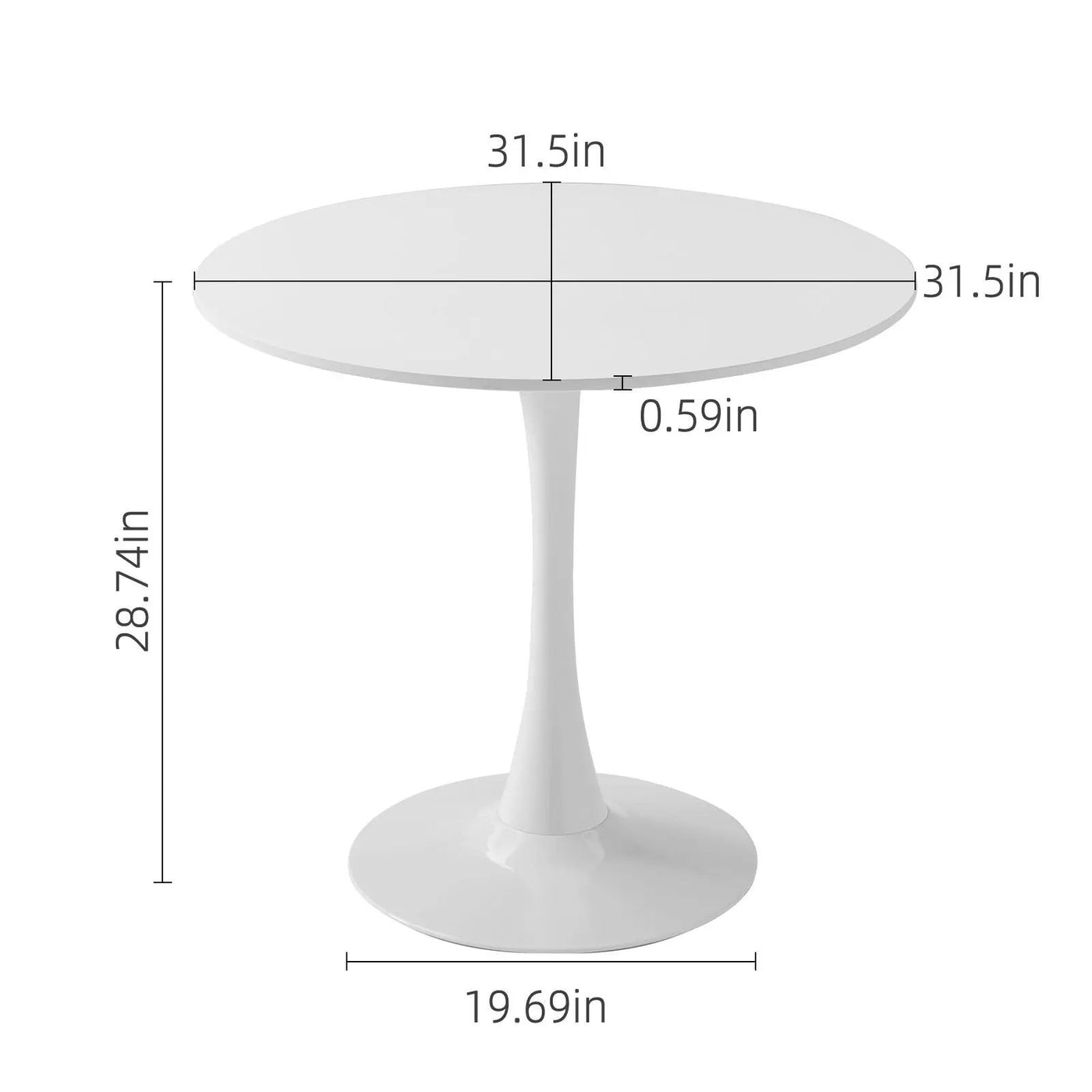Round Dining Table With Tulip Style Base by HouseOfZazla