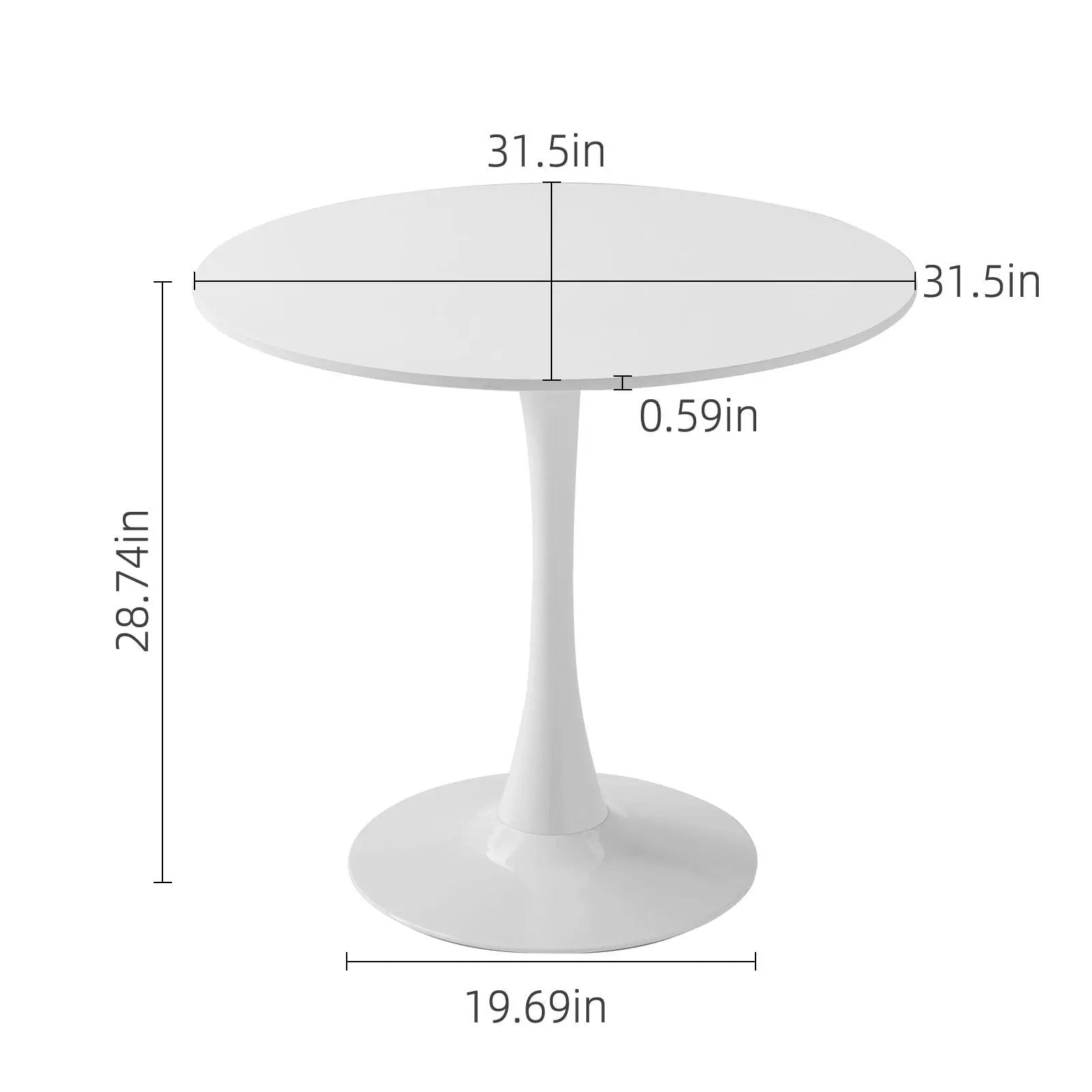 Round Dining Table With Tulip Style Base by HouseOfZazla