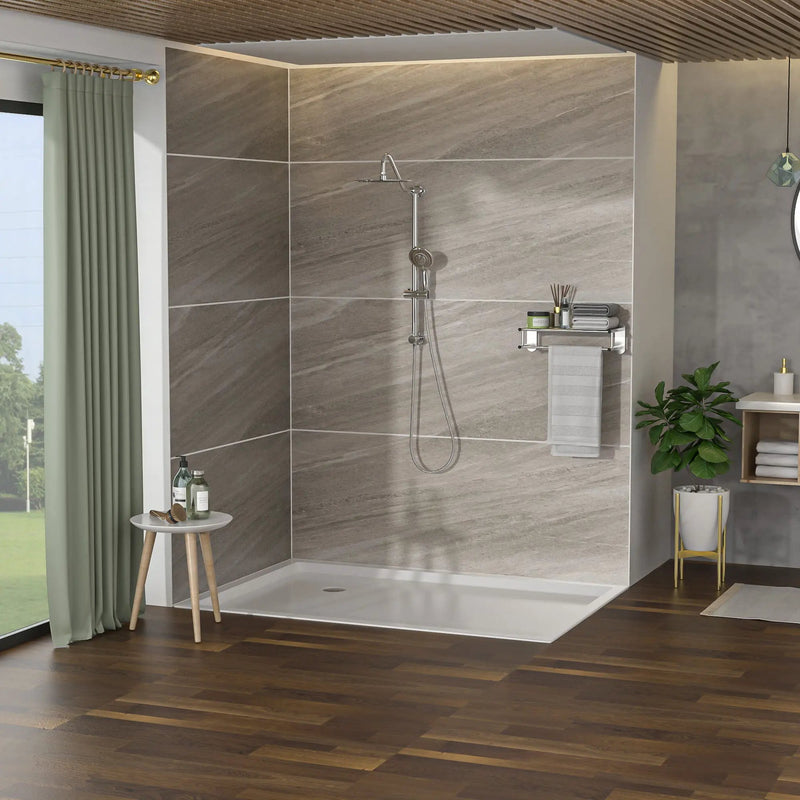 Shower System With 5 Function Rain Hand Shower And Slide Bar Combo by HouseOfZazla