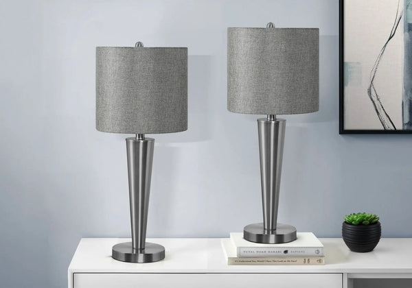 Contemporary Table Lamp Set of 2 with USB Port