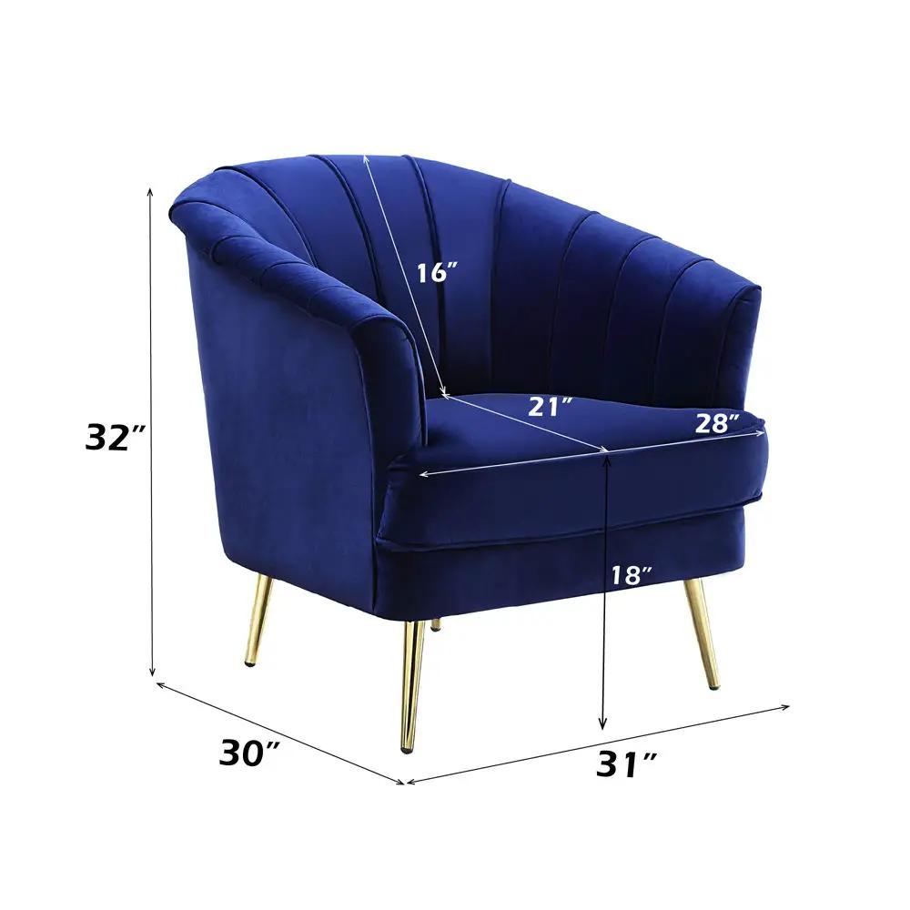 Eivor - Chair - Blue Velvet by Unique Piece Furniture