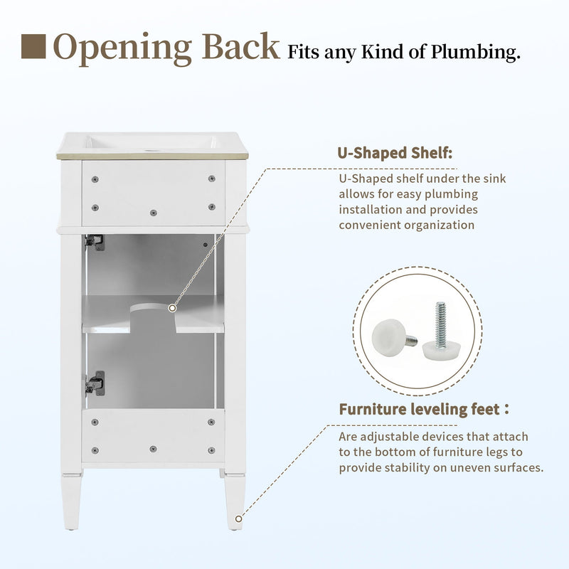 French Style Bathroom Vanity With Sink