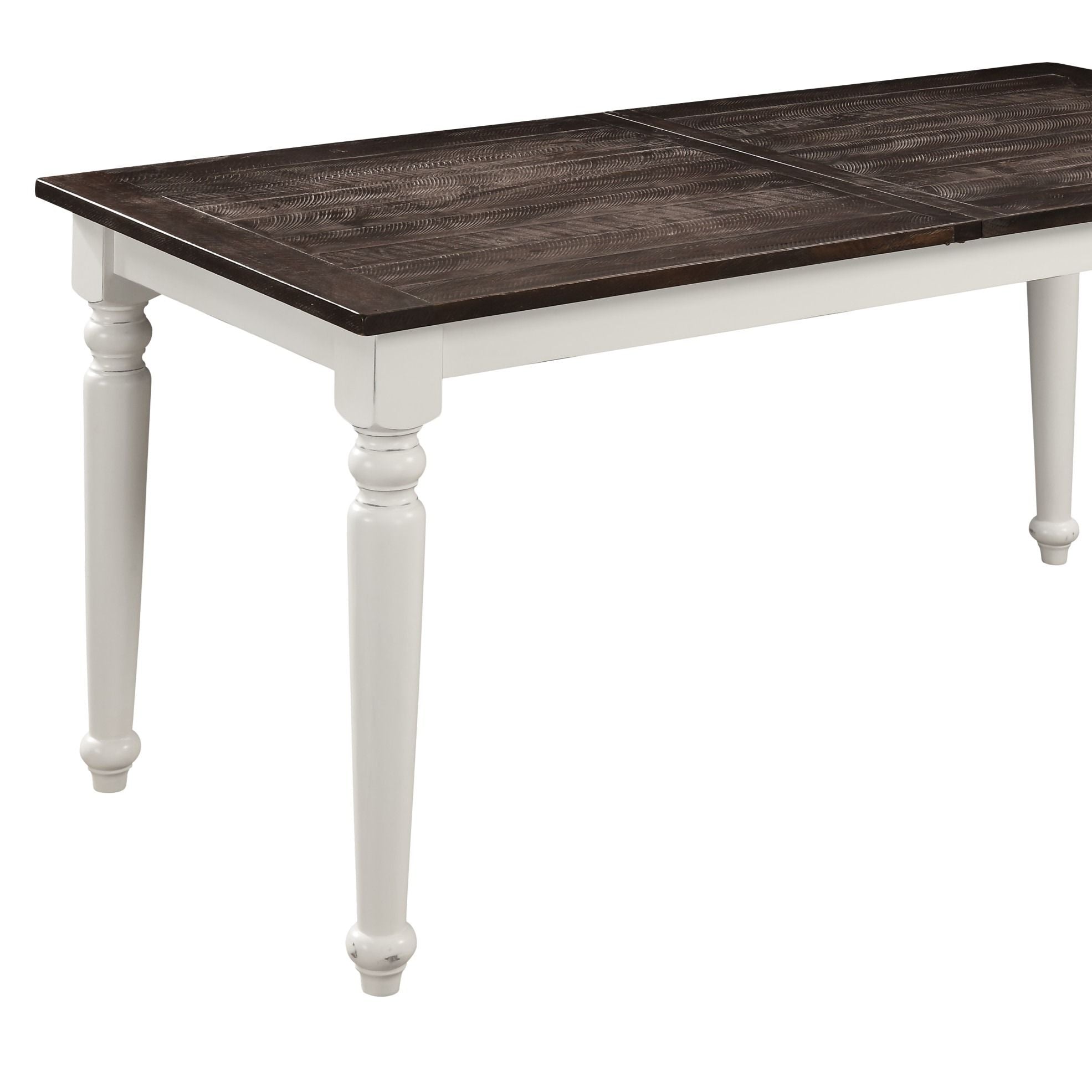 Dining Table With Leaf, Expandable - Brown by HouseOfZazla