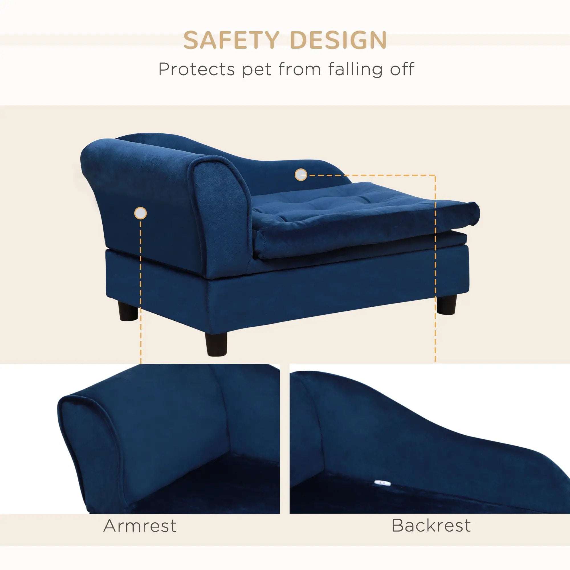PawHut Luxury Fancy Dog Bed for Small Dogs with Hidden Storage by HouseOfZazla