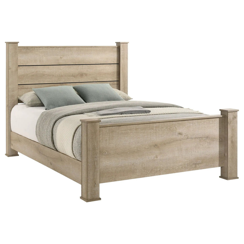 Oakglen 55-inch Queen Panel Bed Weathered Oak by Unique Piece Furniture