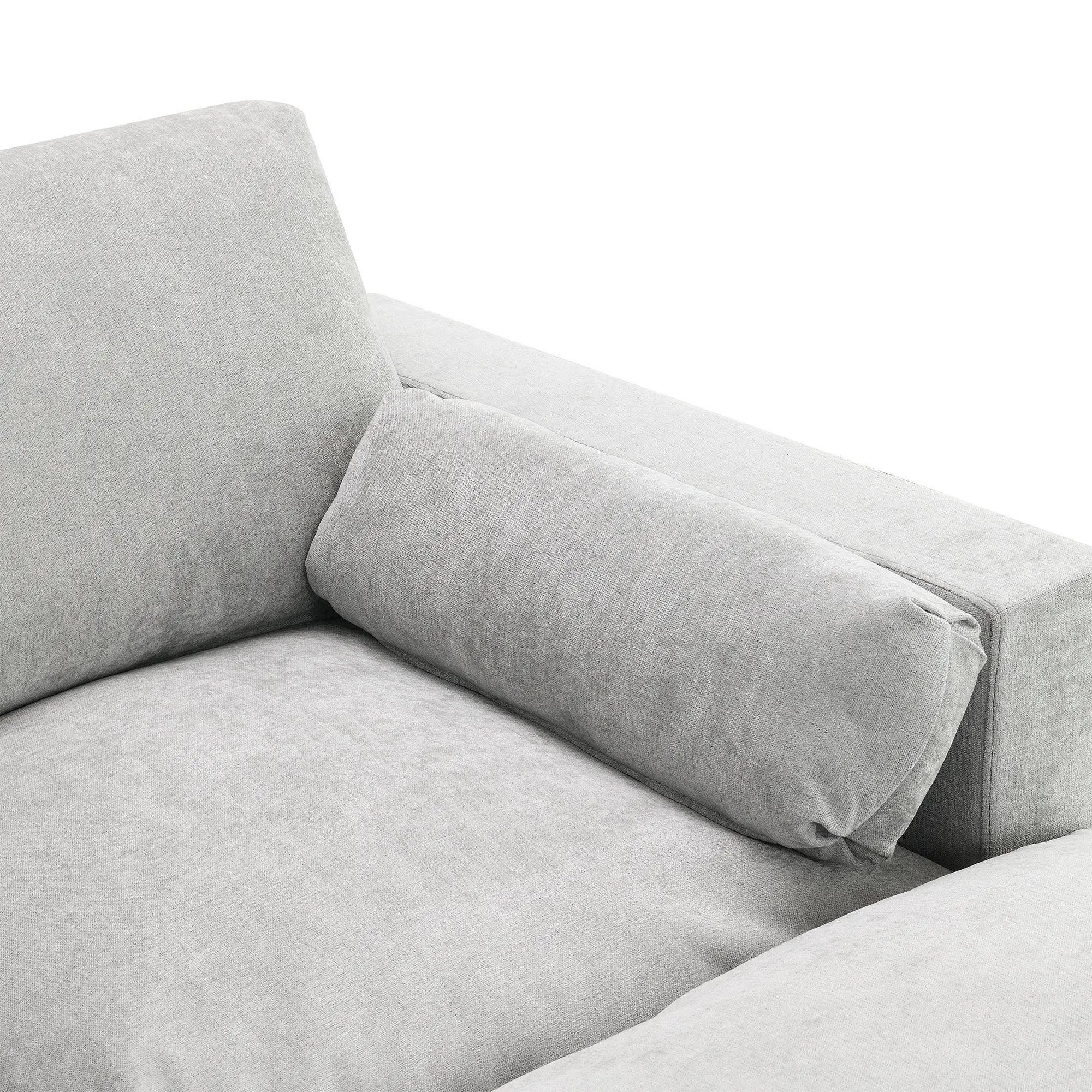 Modular Sectional With Storage Pockets, 5 Seat U Shaped Couch Set With Pillows, Free Combination Modern Cloud Sofa With 2 Movable Ottoman by HouseOfZazla