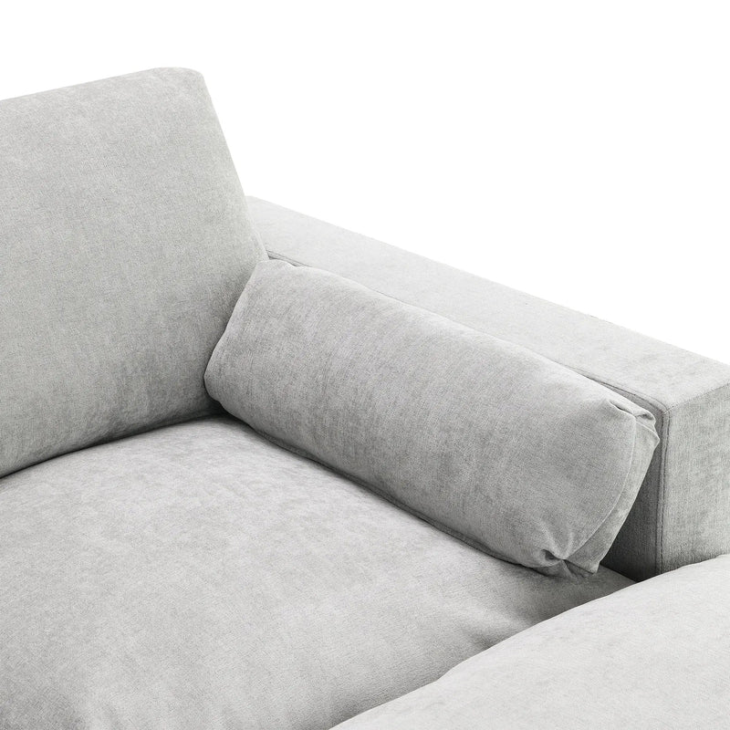 Modular Sectional With Storage Pockets, 5 Seat U Shaped Couch Set With Pillows, Free Combination Modern Cloud Sofa With 2 Movable Ottoman by HouseOfZazla
