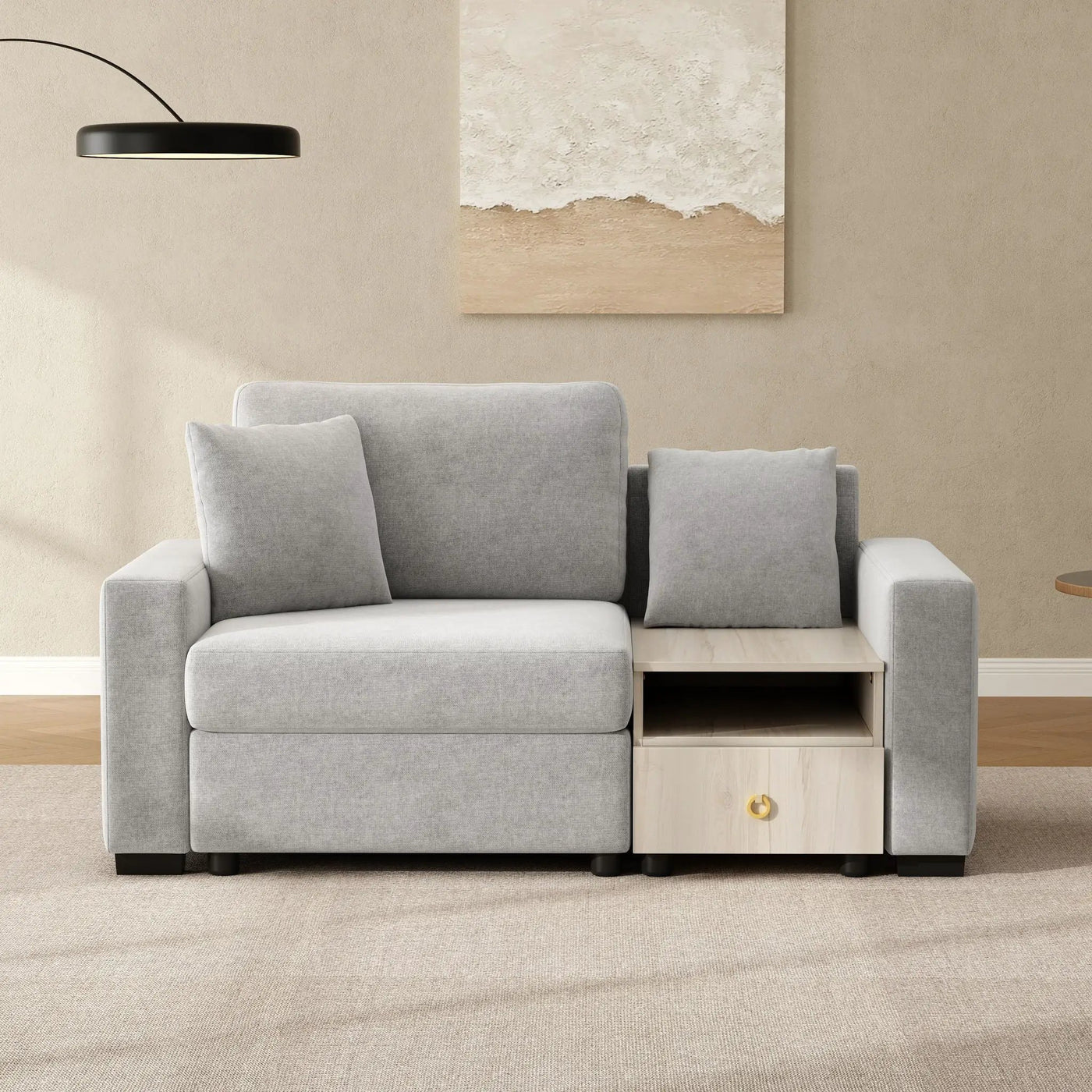 Modular Sofa Couch With Storage Armrest And Center Console by HouseOfZazla