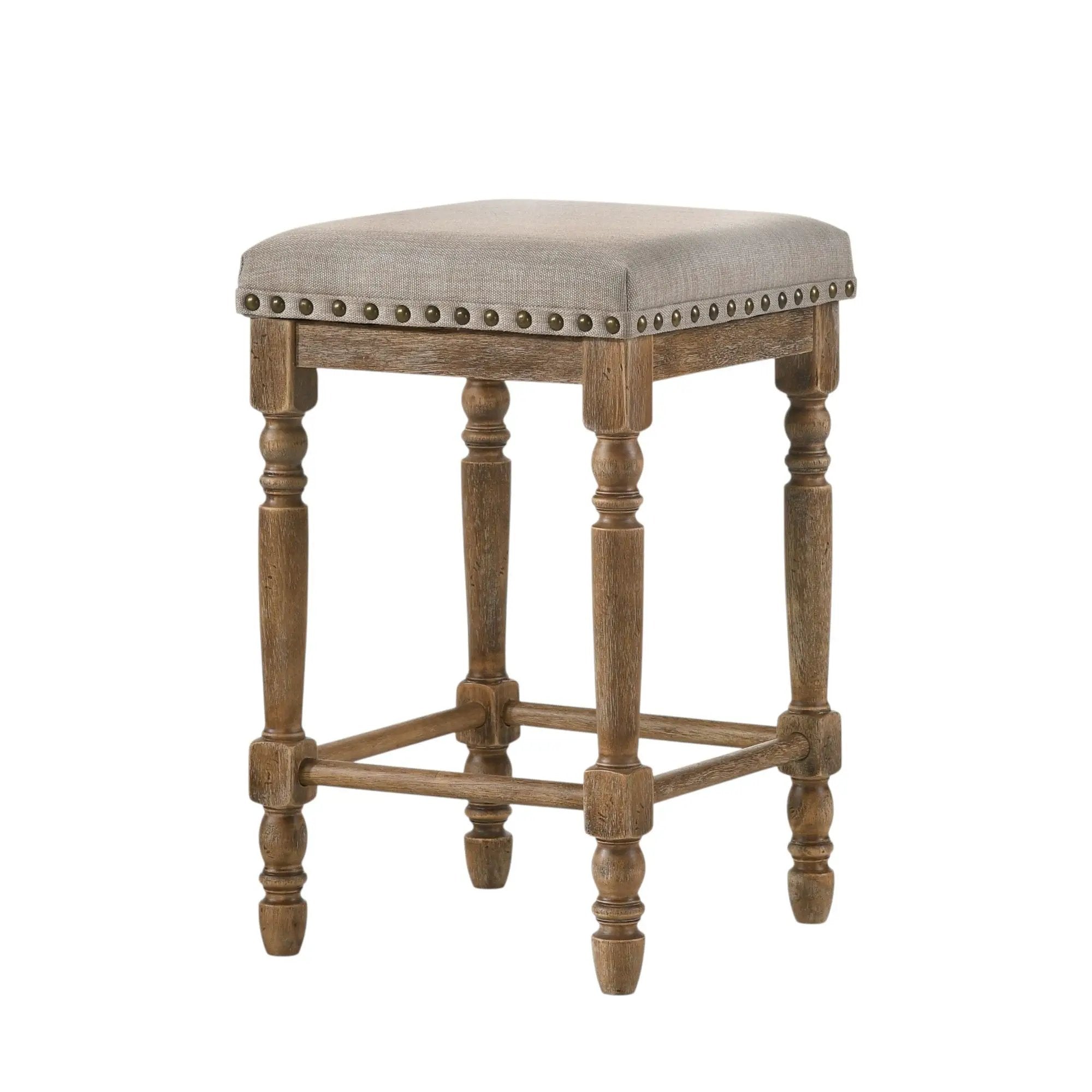 Farsiris - Weathered Counter Height Stool (Set 2) - Beige by Unique Piece Furniture