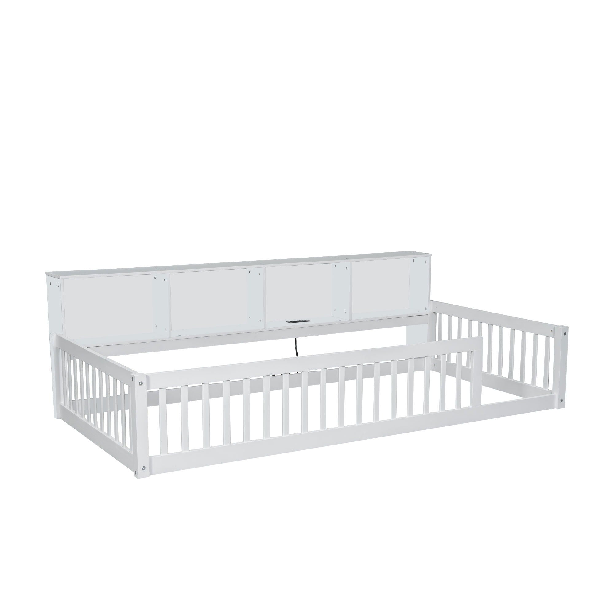 Floor Bed With Storage Cabinets And USB Ports by HouseOfZazla
