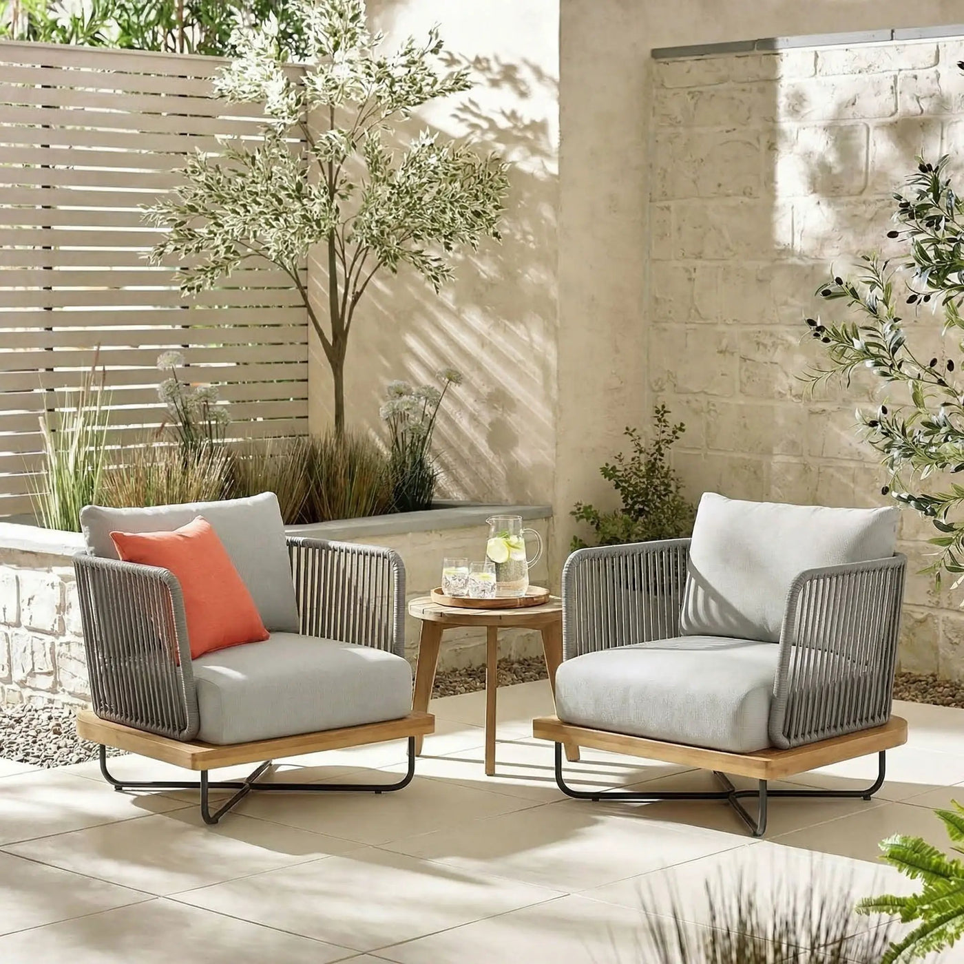 Lucca Outdoor Acacia Wood Chair by HouseOfZazla