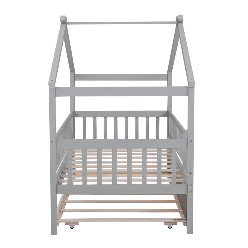 Creativity House Bed With Twin Size Trundle