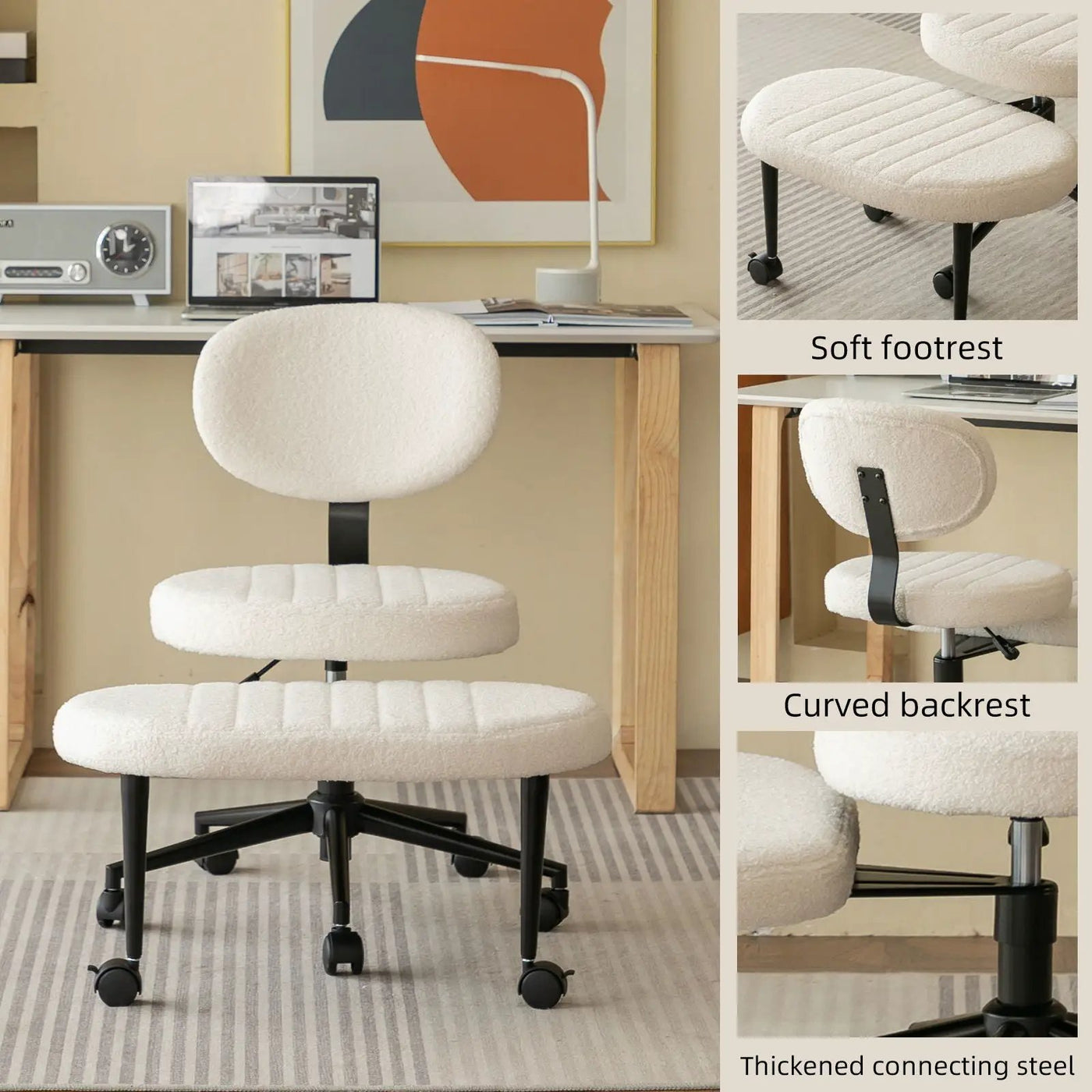 Ergonomic Cross Legged Office Chair With Back Support by HouseOfZazla